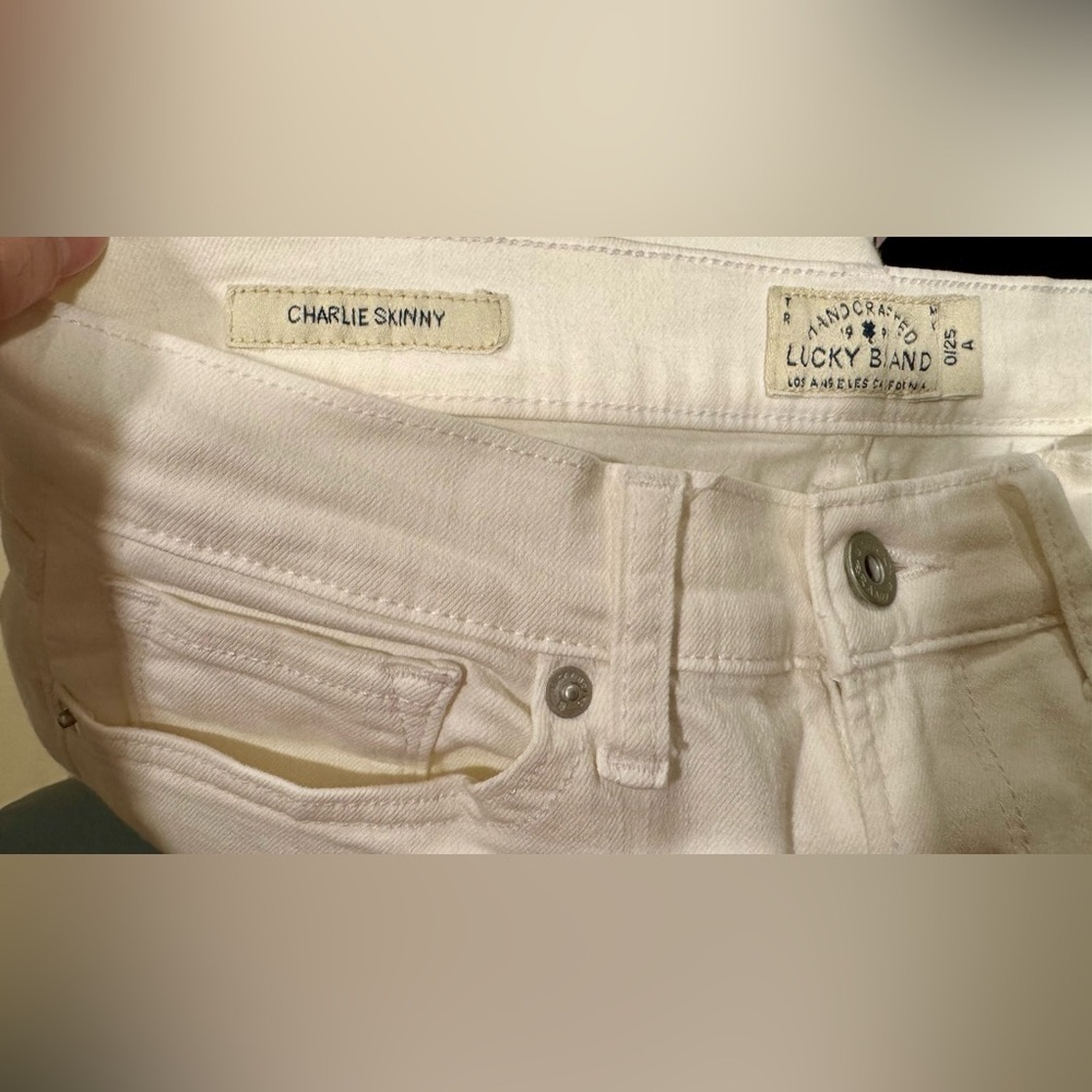 Lucky Brand Women's Off-White Skinny Jeans - Picture 3 of 3